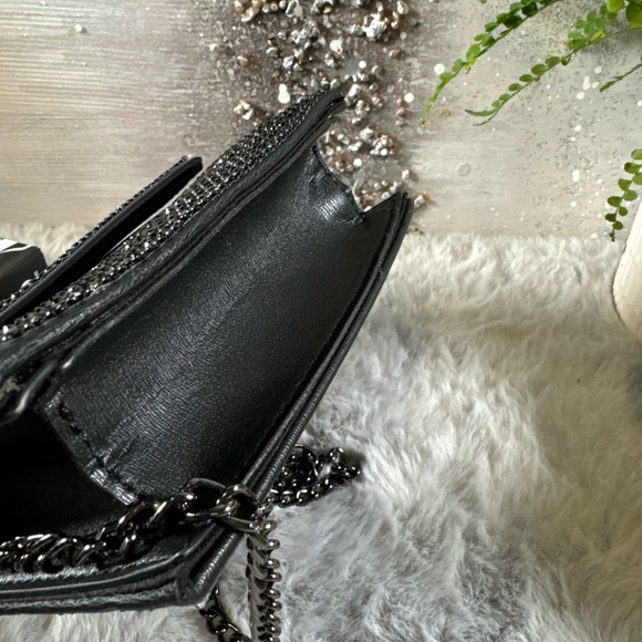 bagdley mischka black rhinestone crossbody bag BADGLEY MISCHKA Rhinestone Evenin - Picture 4 of 9